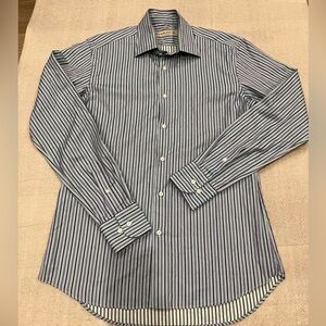 [39/US15.5]Etro Purple Strips Dress Shirt- Italy